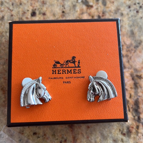 Hermes earrings. Clip ons - Picture 1 of 4